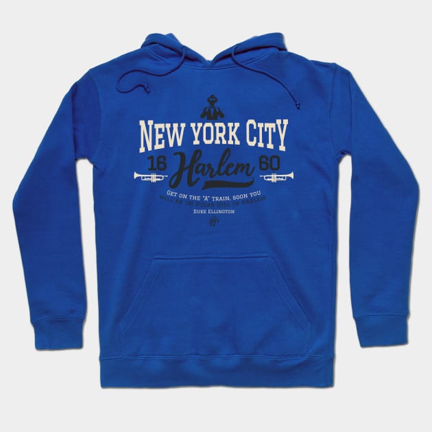 New York Harlem - Harlem Logo - Harlem Manhattan - Duke Ellington Hoodie by Boogosh